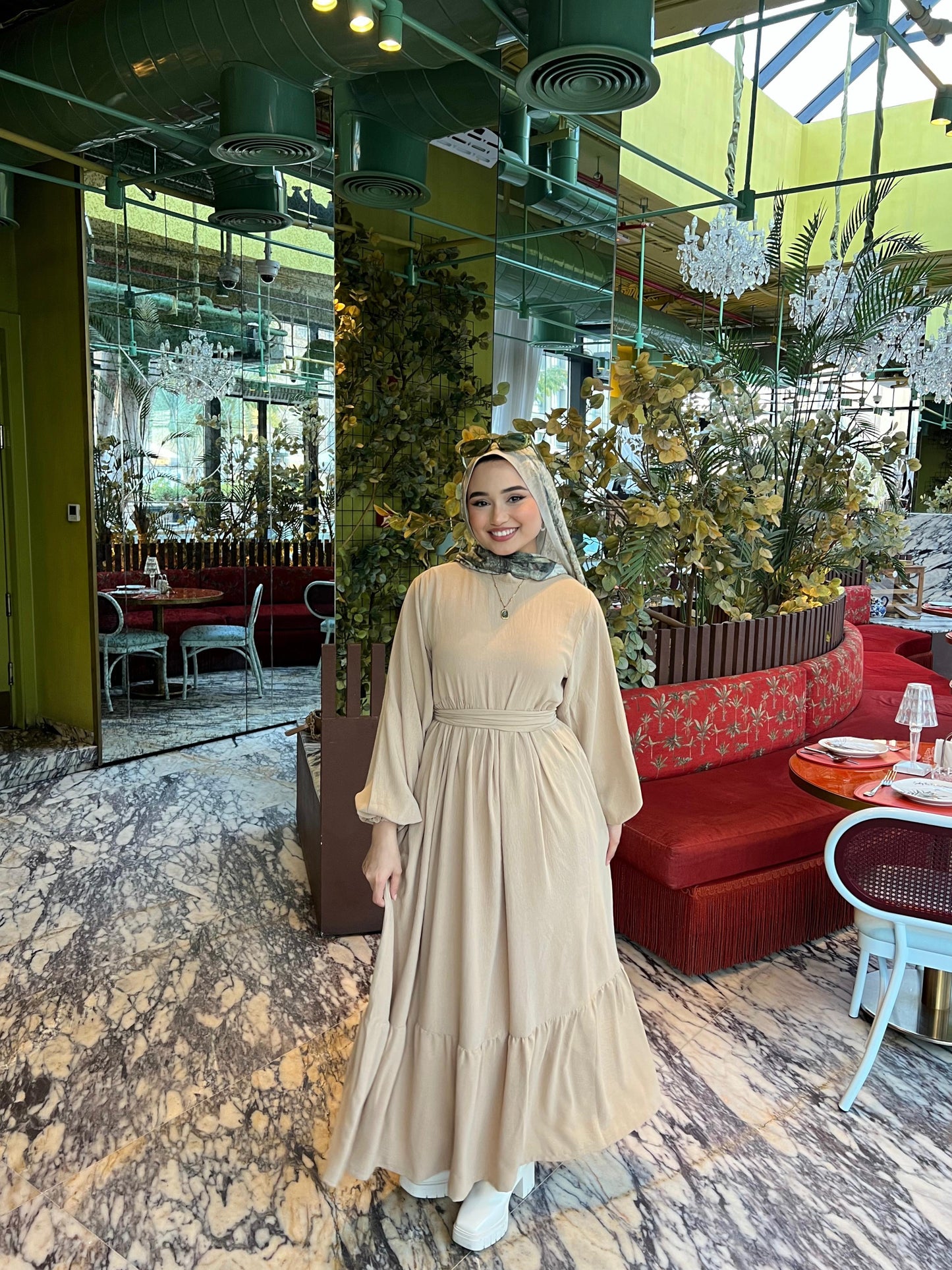 Beige Dress
