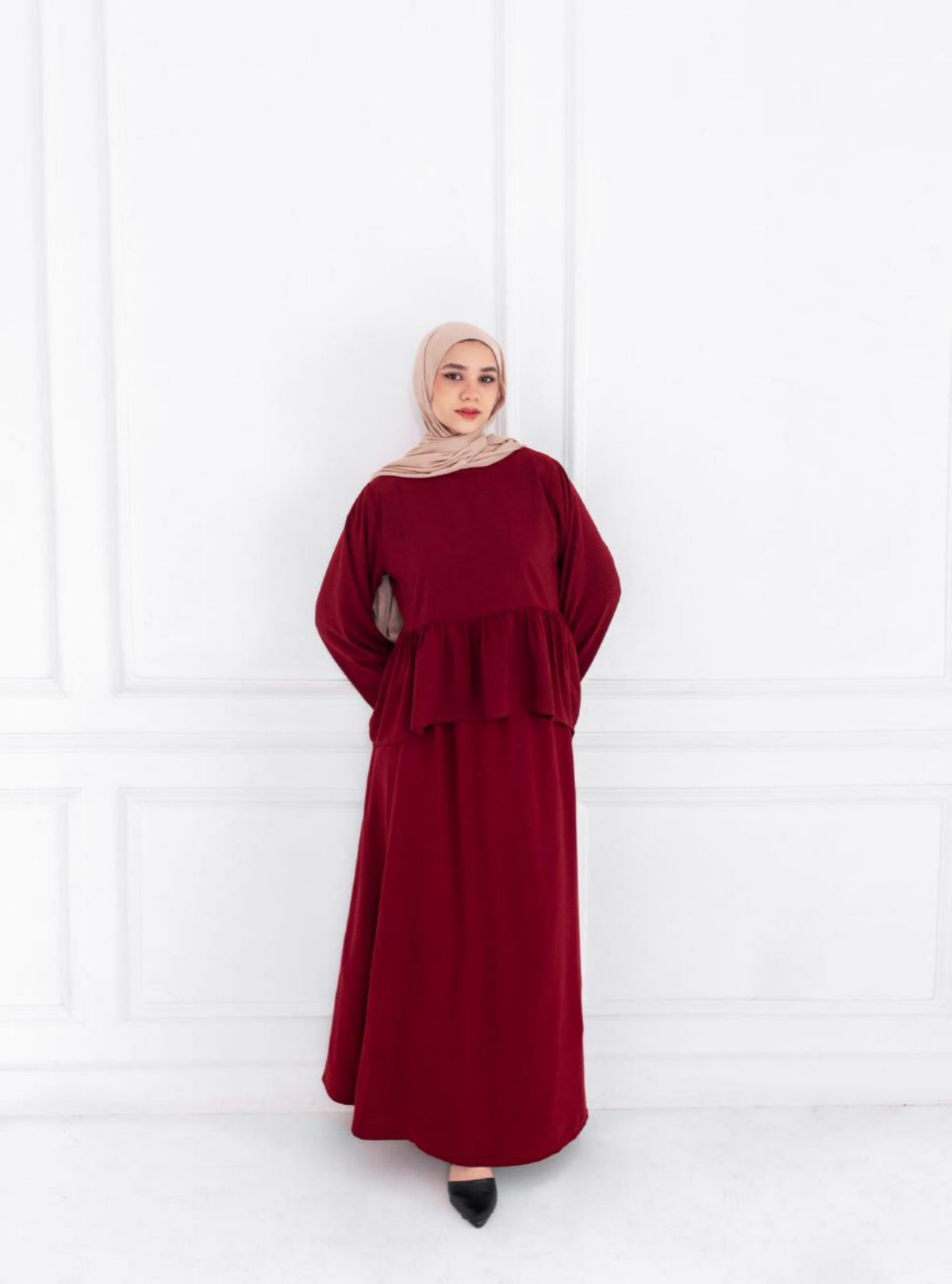 Black and burgundy