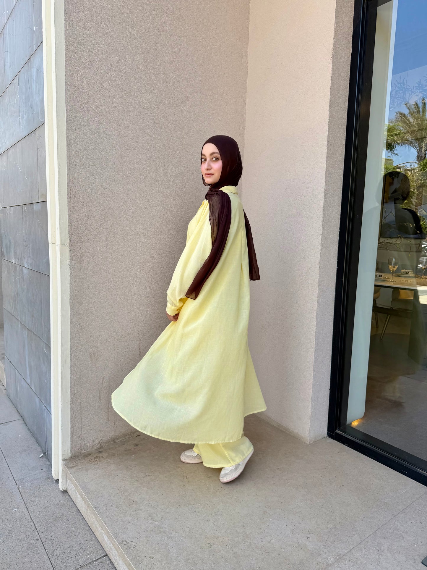 Naseem Linen Set _ yellow