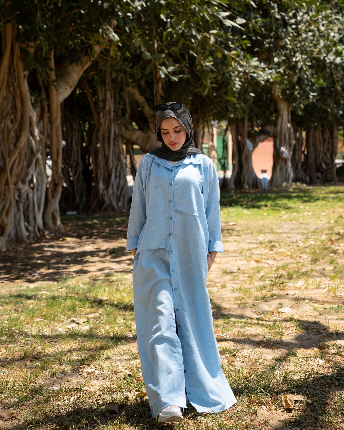 LONGLINE LINEN SHIRT