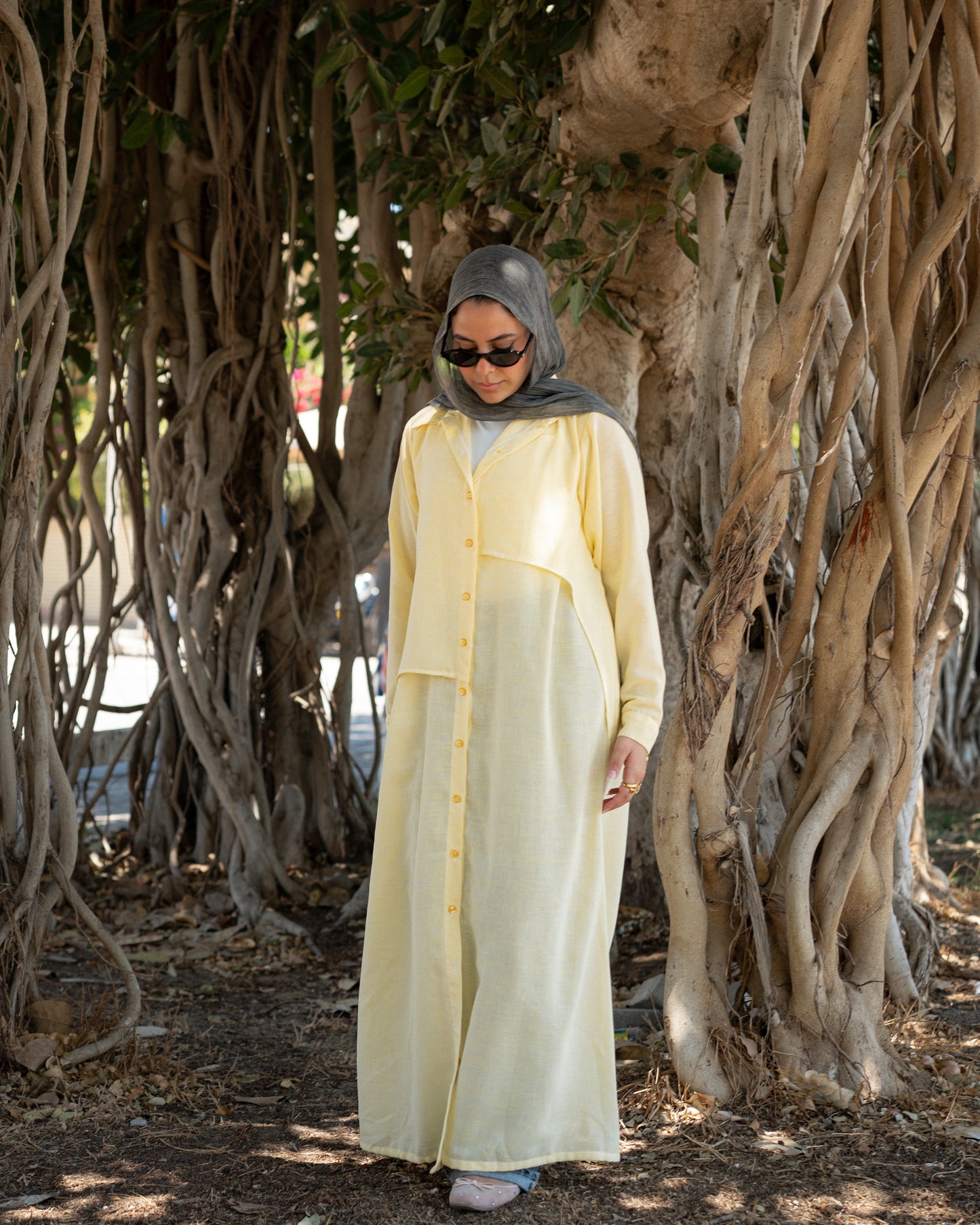 LONGLINE LINEN SHIRT