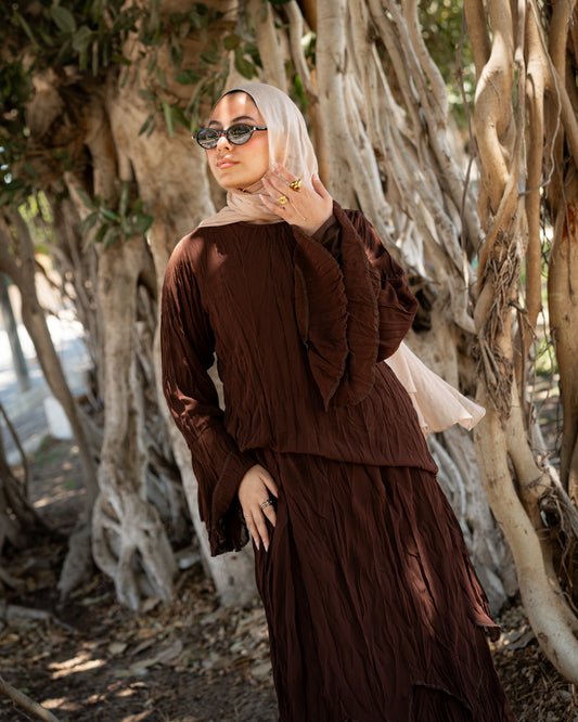 Brown Sofia Crushed Set