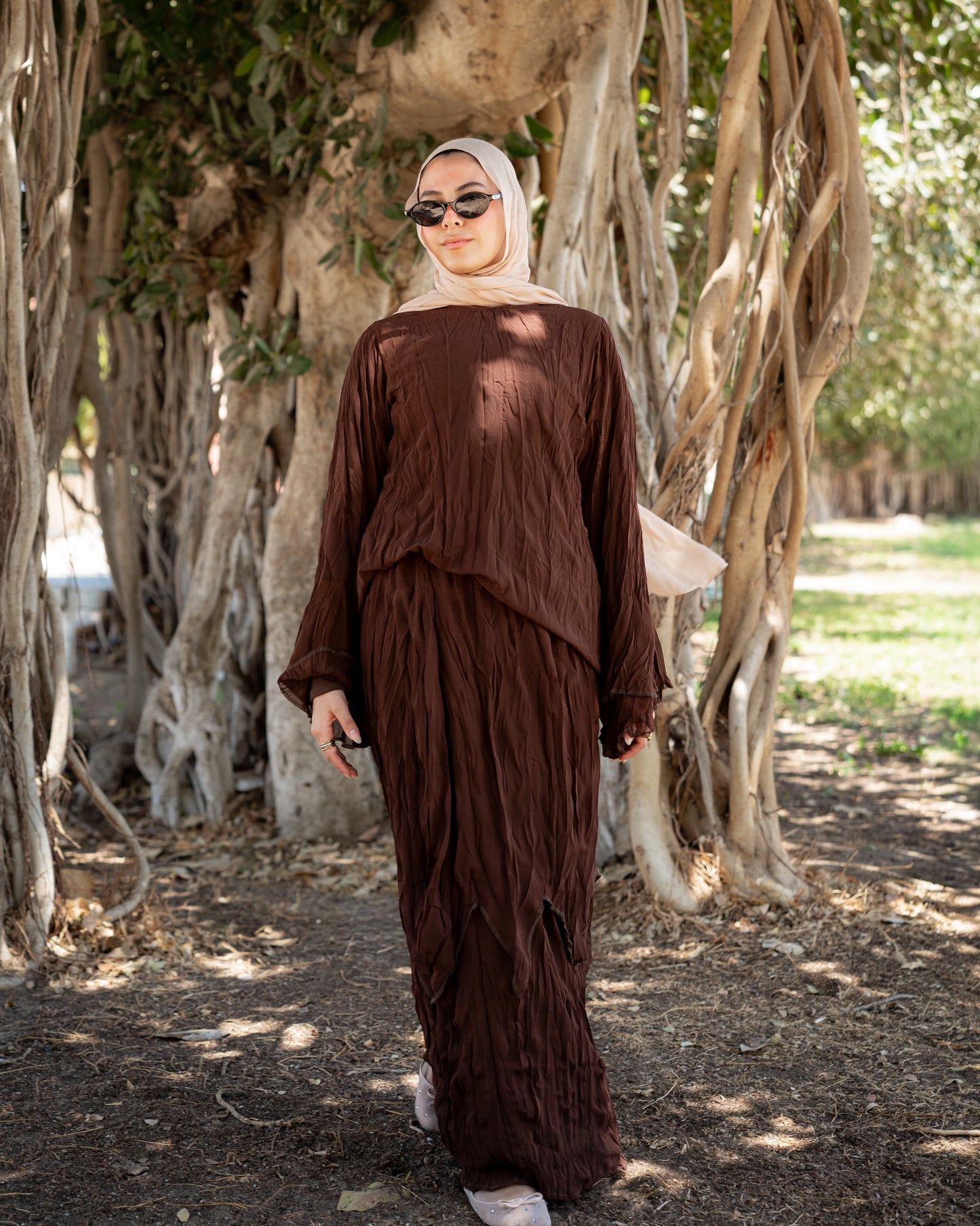 Brown Sofia Crushed Set
