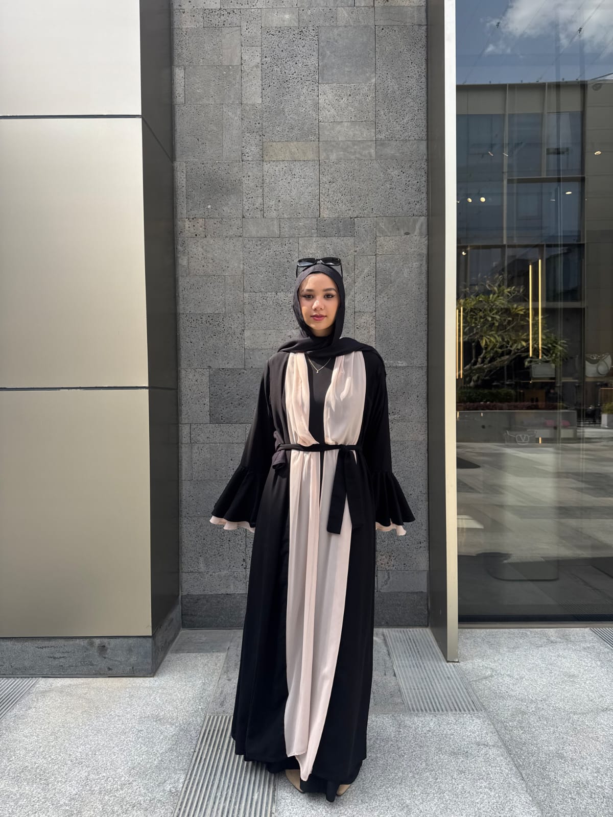 Black Open Abaya