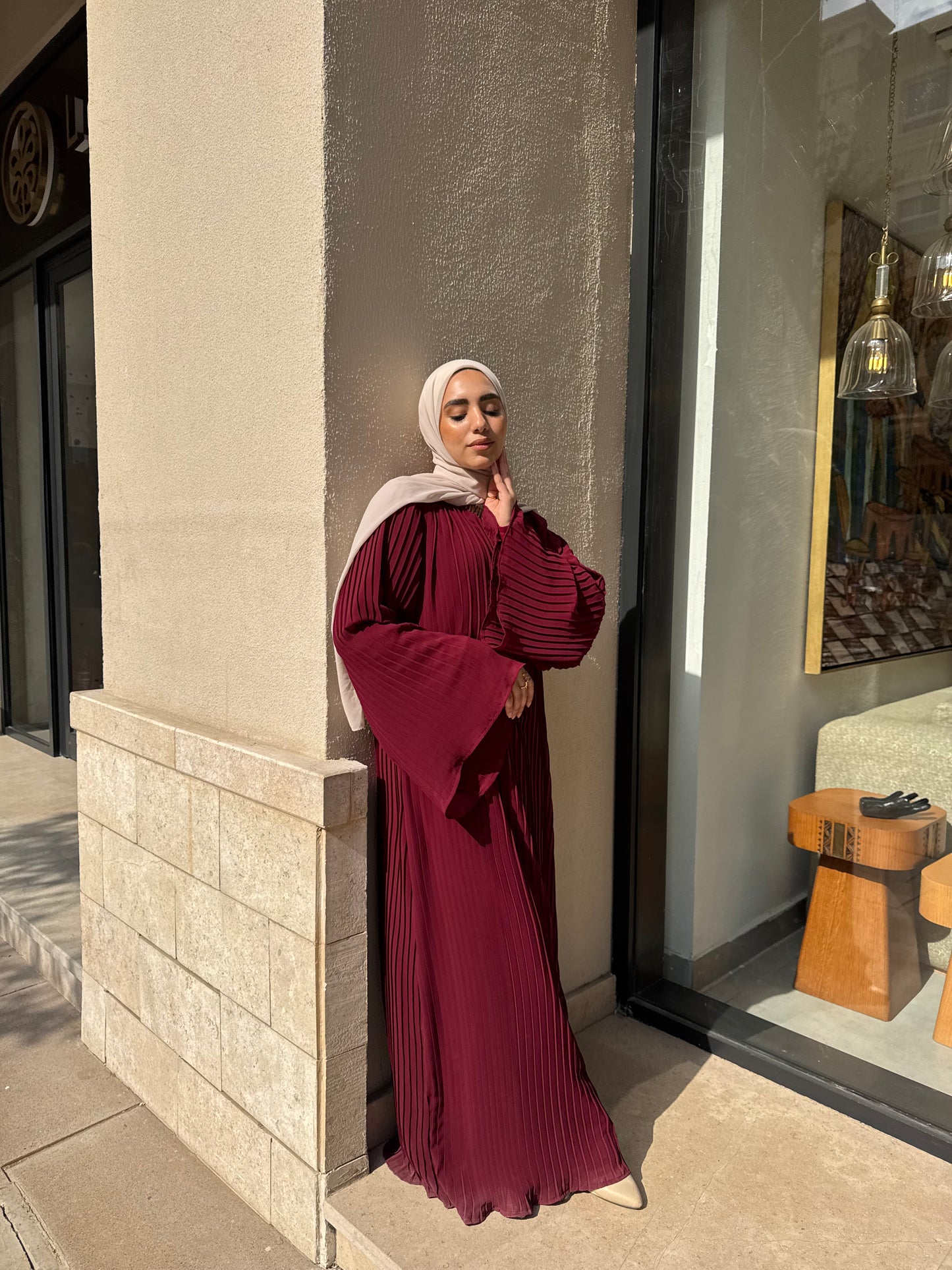 Abaya burgundy