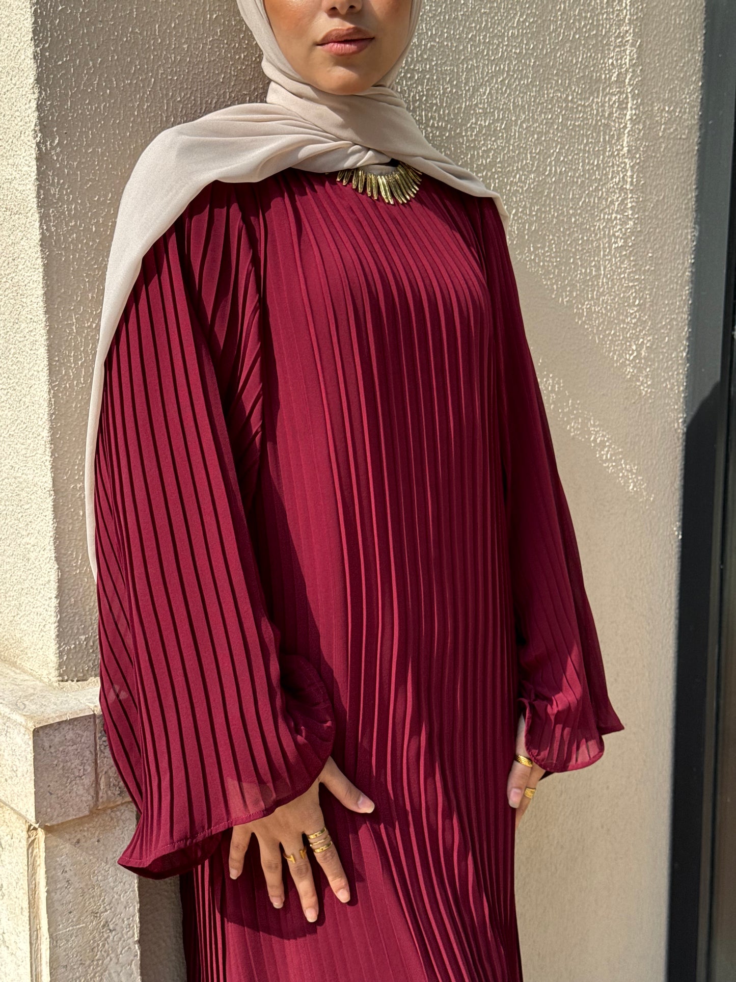 Abaya burgundy