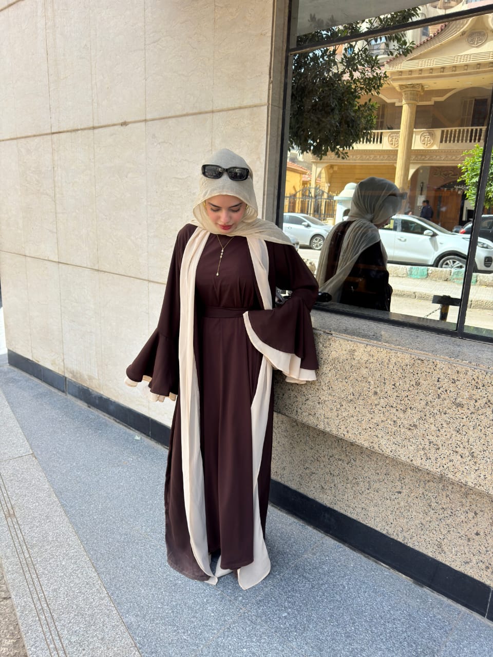 Brown Open Abaya