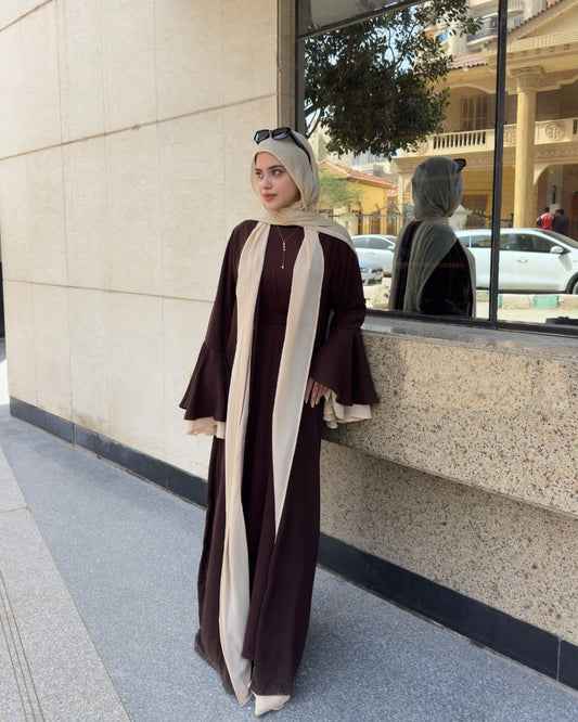 Brown Open Abaya