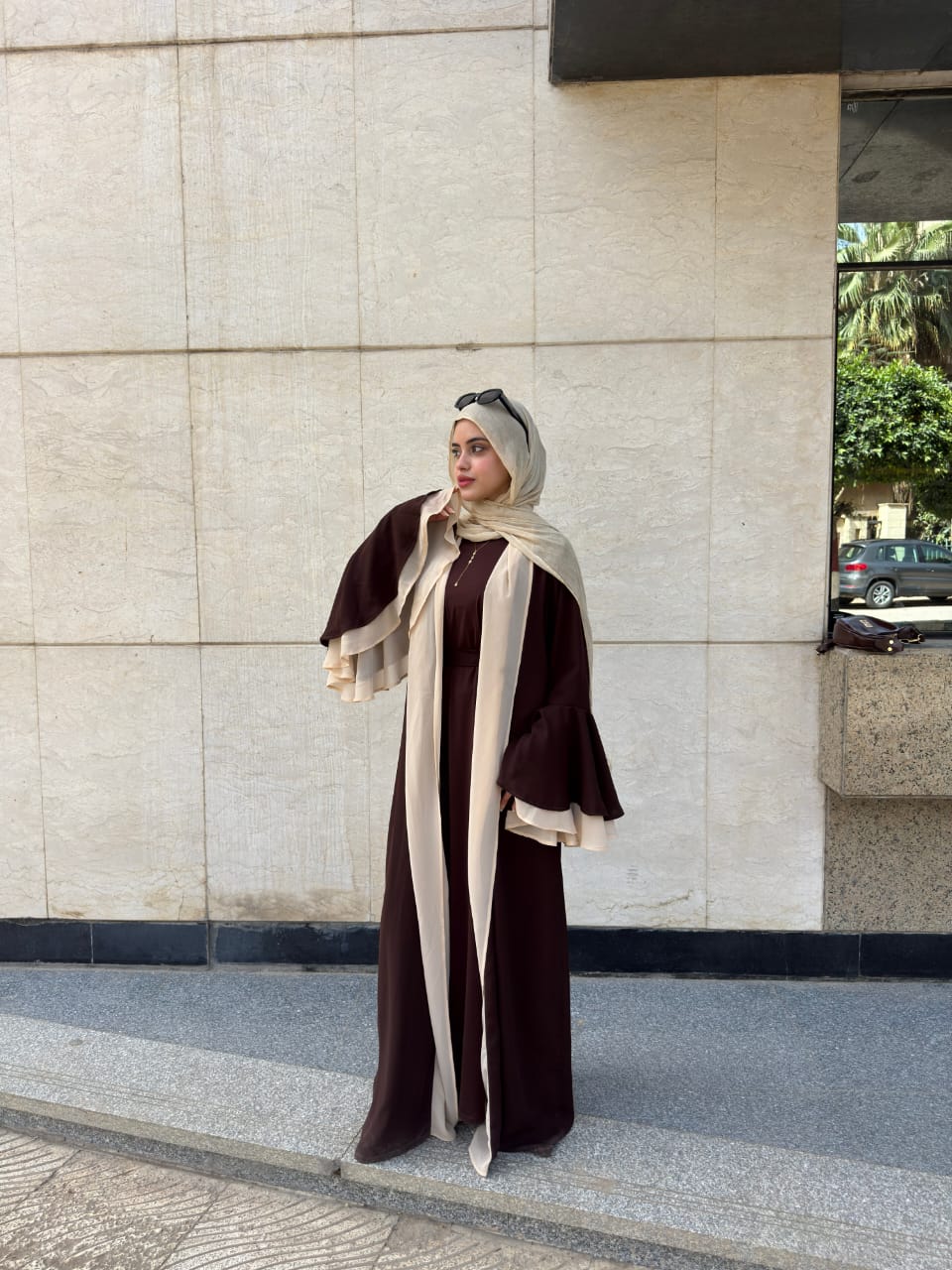 Brown Open Abaya