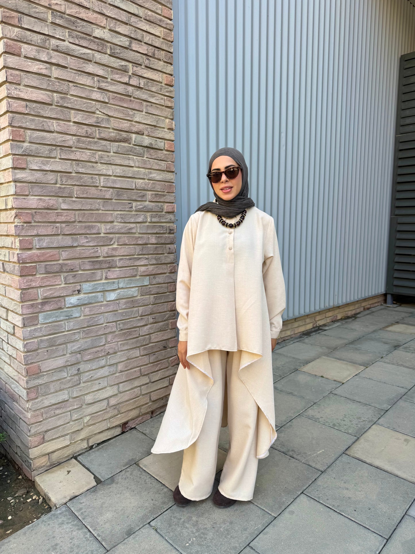 Naseem Linen Set _ Beige