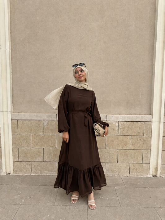 Layali Dress- Brown