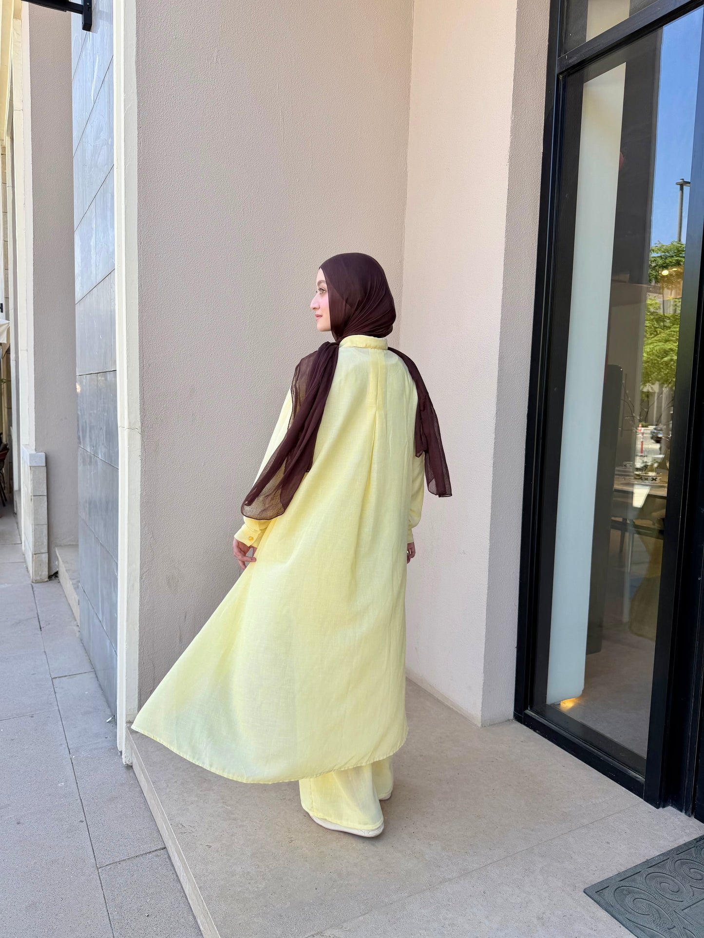 Naseem Linen Set _ yellow