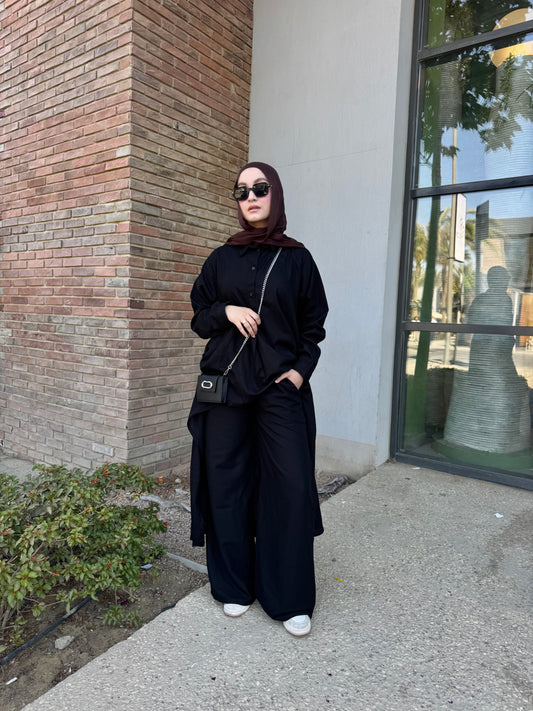 Naseem Linen Set _ Black