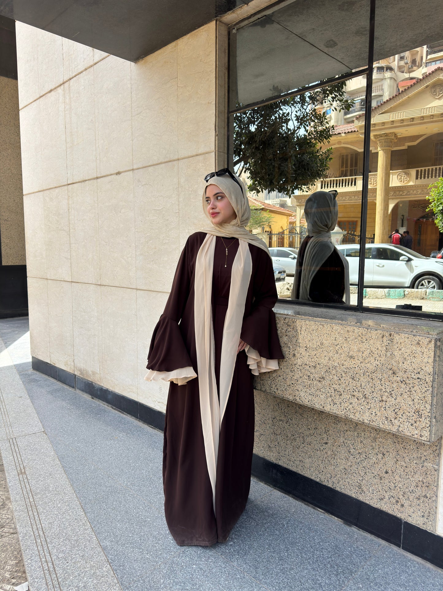 Brown Open Abaya